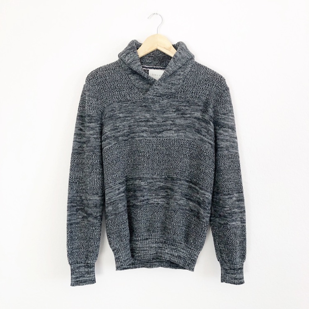 Sun + Stone Dark Grey Pullover Sweater
